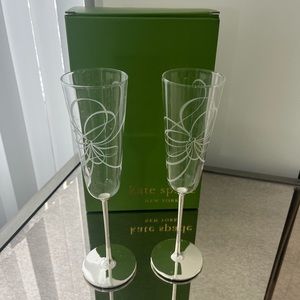 Kate Spade ♠️ Belle Boulevard Champagne 🥂 Flute Pair